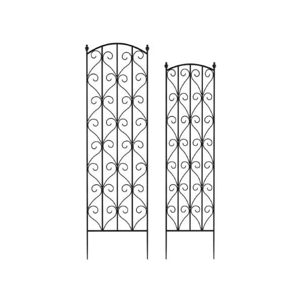 Nature Spring Garden Trellis for Climbing Plants with Decorative Scrolls for Plants, Flowers, Vines, Set of 2 359509ZDT - main